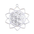 Craft Supplies Antique Silver Yoga OM Lotus Flower Gold Charms for Jewelry Making Vendor Crafting DIY Necklace Bracelet
