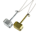 SC Fashion Norse Viking Thor Hammer Talisman Necklace Vintage Bronze Plated Link Chain Pendant Necklace 3D Hammer Charm Necklace