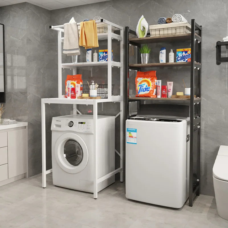 Hot Sale Multi-Layer Storage Rack Space-Saving Bathroom Washing & Drying Machine Stand with Balcony Stand for Tools
