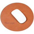 Office Double Sided Non-Slip Desk Mat Noiseless Waterproof PU Leather Computer Mouse Pads Custom Logo Mauspad Round Mouse Pad