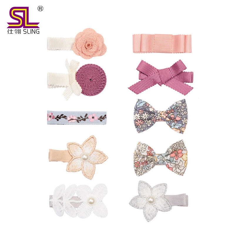 Satin Ribbon Grosgrain Ribbon Bows With Hair Clip in Korean Style for Girl