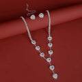 Top Quality Simple Style Crystal Heart Middle East Jewelry Set Wedding Accessories Elegant Necklace Earrings Bridal Jewelry Set
