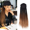 Hand Braid Hair Baseball Wigs 24 Inch Gradient Color Braid Twist Hair Women Wig Hats Hair Extensions Support Long