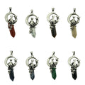 Hexagonal Crystal Gemstone Pendant New Selling Star Moon Cat with Healing Natural Stone Pendant for Jewelry Making