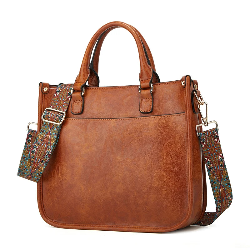 Trendy Luxury Handbags New Leather Tote Bag Women Crossbody Bag Simple Handbags Ladies Shoulder Bag