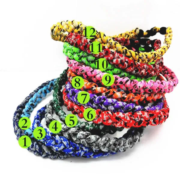 Camouflage Necklace Sports Titanium Three Braided Rope Tornado Necklace