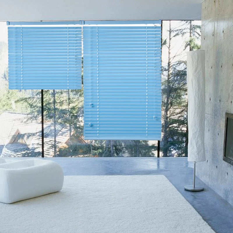 25 mm Slats Aluminum  Good Quality Blue Color Venetian Blinds Moden Simple Office Window Aluminum Blind Blinds Shades & Shutters