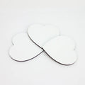 RubySub Heart Shape MDF Coasters Sublimation Coasters with Cork Back