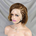 High Grade Braided Hair Pixie Wig 100% Human Hair 13x4 Lace Full Frontal Pixie Wave Wig