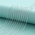 Wholesale Minimalism Fashion Bare Chain Necklace 925 Sterling Silver Curb Cable Beads Box Chain Necklace for Woman