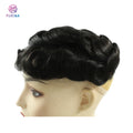Top Grade Hot Sale Hair Toupee swiss Lace Europe America Mono Pu ultra Black Touppe for Men