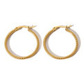 Exaggerated Design 18K SS Real Gold Vacuum Plated Big Circle Hoop Earrings Non Tarnish for Girls