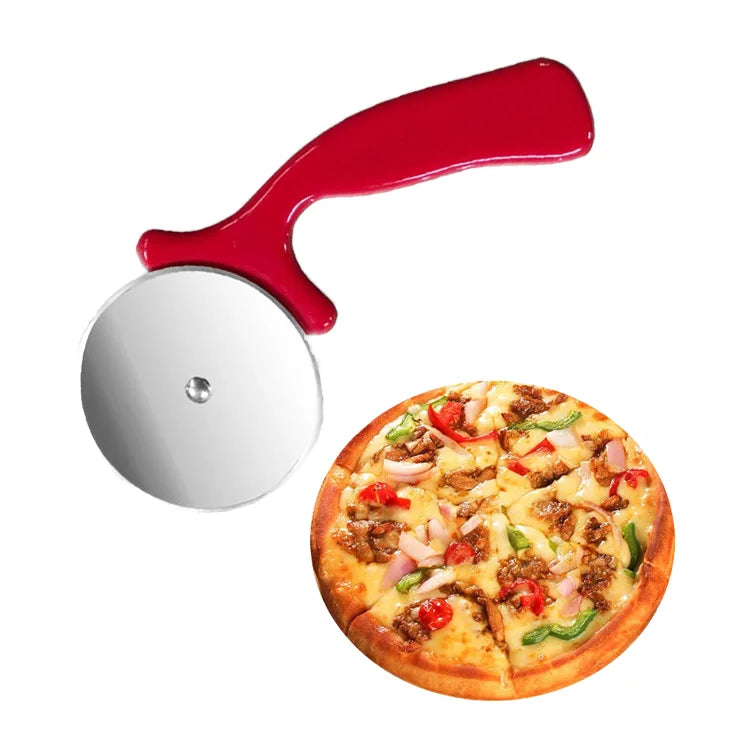 Customizable Stainless Steel Pizza Wheel Tool Disposable Rotating Pizza Cutter Pancake Knife Cake Baking Cart Box for