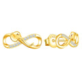 Solid 925 Silver Elephant on Infinity Earrings Bracelet Necklace Gold Plated