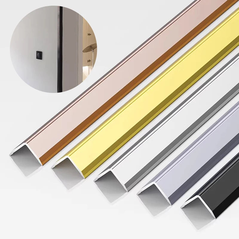 L-shaped aluminum alloy corner edge protection strip anti-collision strip metal corner guard finishing strip aluminum profile