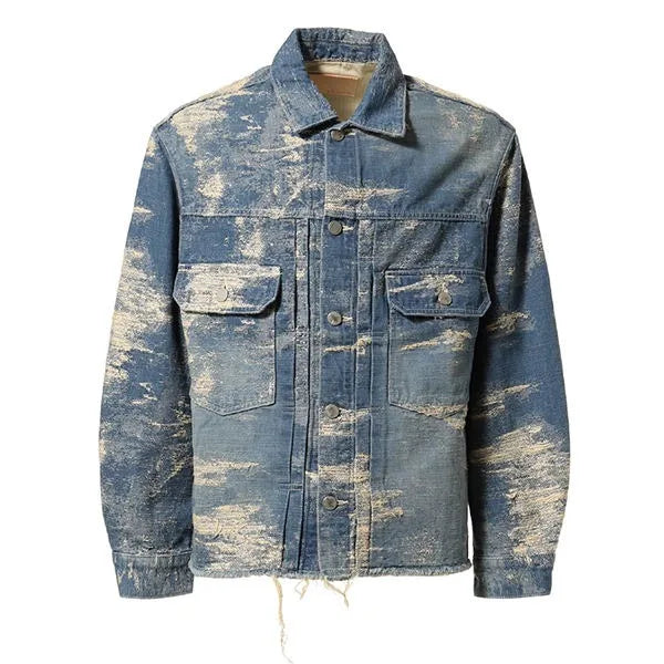 Eco Friendly Hemp Cotton Denim Jacket for Men Comfortable and Durable Big and Tall Jacket With Sustainable