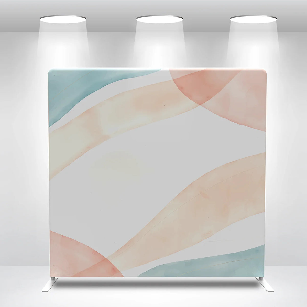 Custom 8FT square Backdrop Stand Cover Birthday Wedding Decoration Double Sided 8x8ft Pillow case Tension Backdrop