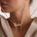 New Creative DIY Custom Font Digit Necklace Multi Design Style Stainless Steel Letter Necklace for Women Girls