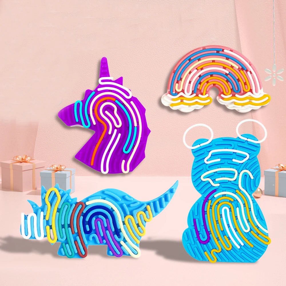 Silicone Sensory Activity Board  Skill Sensory ToyS Social Emotional Learning Activity Board for Kids Children