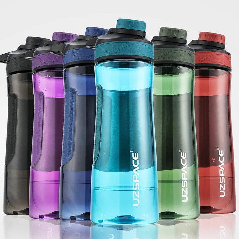 700ml Leakproof Healthy BPA Free Motivation Water Bottle with Time Marker & Strainer & Clean Brush Anti Slip for Fitness Gym
