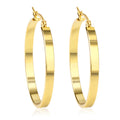 Minimalist Waterproof 18K Gold Plated Stainless Steel Hollow Layer Hoop Earrings for Women Boucle Doreille Bijoux