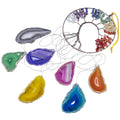 Diy Handmade Natural Bell Crystal Agate Wind Chimes Comes with 7 Chakra Tumbled Stone Chips Wind Chime for Gifts & Home Decoration