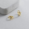 Wholesale Romantic Party Fashion 925 Sterling Silver Hoop Earrings Minimalist Glossy Star with Gold Plating Gifts for Women