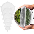 100g 6 In1 Set BPA Free Reusable  Silicone Storage Covers for Bowls Silicone Stretch Lids