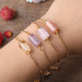 Fashion Gold Bracelet Women Natural Stone Bracelets Real Stone Adjustable Women's Bracelet