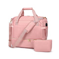 Women 2 Piece Set Gym Bag Multifunctional USB Trolley Large Business Tote Travel Bag for Sports
