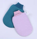 FX-T389 Double Sided Soft Strong Scrubbing Gloves for Body Adults Double Layered Thick Stain Bath Brushes Sponges Scrubbers