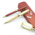 LP Customized Logo Eco-Friendly Maple Wood Rotating Ballpoint Pen Mahogany Office Gift Wooden Bamboo Stylus Pen