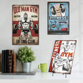 Game on Sports Themed GYM Retro Metal Printing Sign Fitness Tin Wall Sign Man Cave GYM Decor