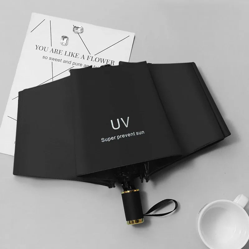 21-Inch 8-Bone Manual Open 3-Fold Custom Logo Summer Umbrella for Business Gifts