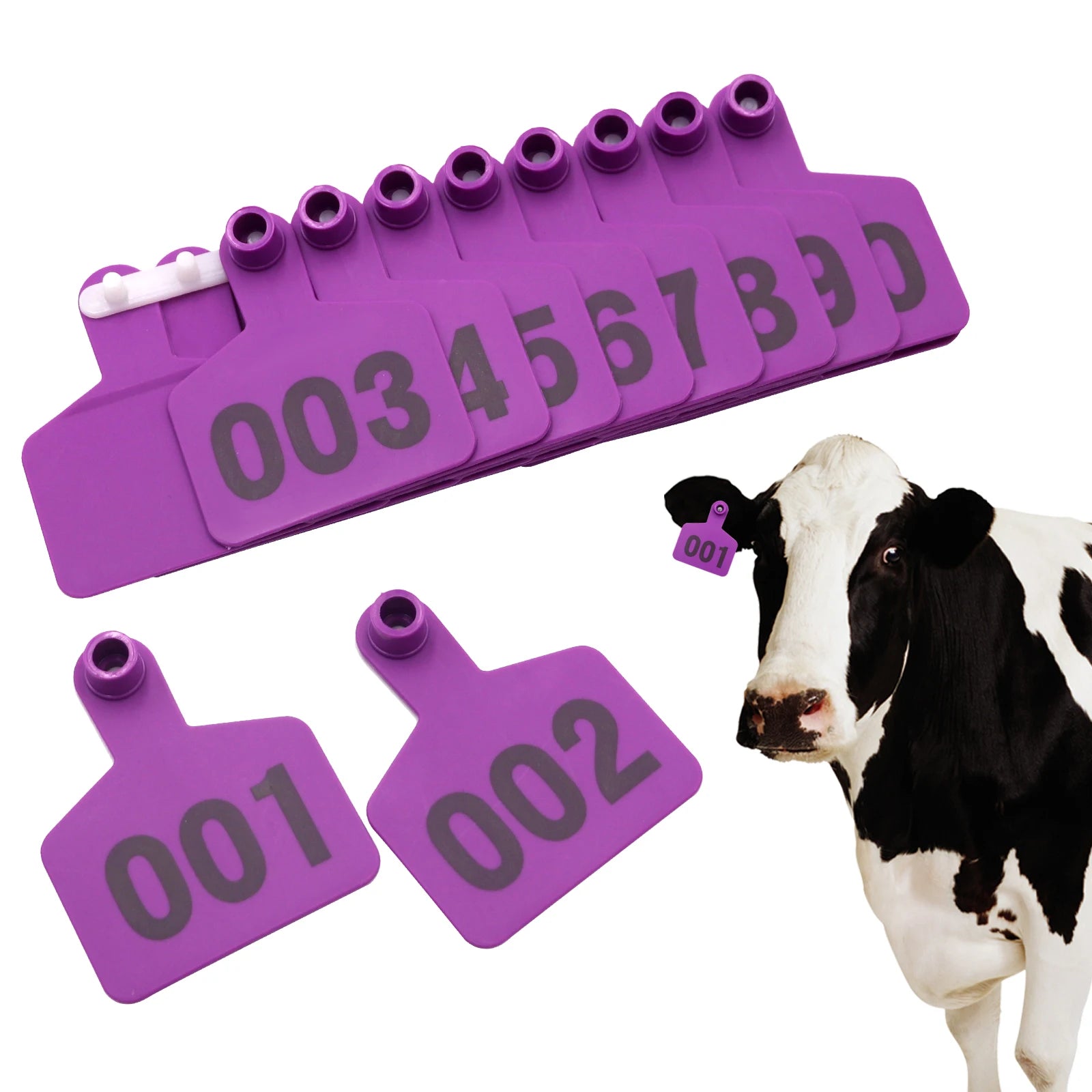 6*7cm Laser Typing Animal Identification Card Calf Cattle Ear Label Tags Customizable LOGO Animals Cattle Cow Ear Tags