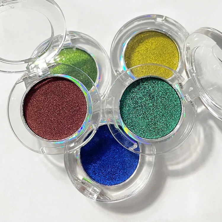 9colors Chameleon Powder Eyeshadow Palette Single Shimmer Glitter Pigmented Eye Shadow Makeup