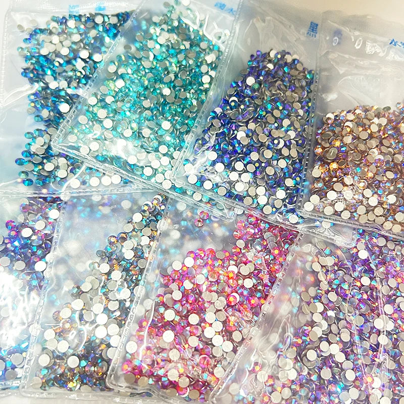 Wholesale Crystal Clear Flat Back No Hotfix Loose Rhinestones Shinning in Bulk