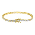 RINNTIN SB94 Hiphop Jewelry 925 Sterling Silver 3mm Cubic ZirconTennis Bracelets