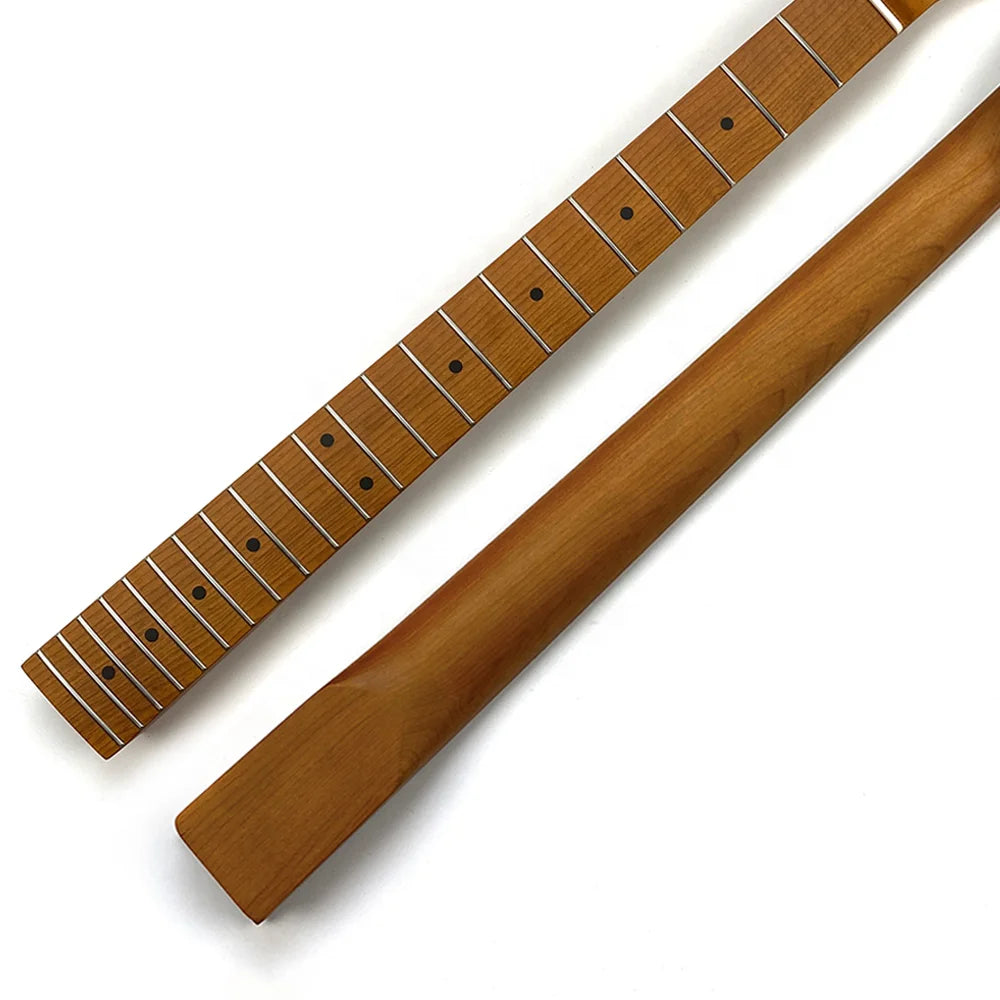 Custom Satin Finished  22 Fret Vintage 25.5" TE TL Roasted Maple Guitar Neck with Maple Fingerboard