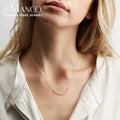 EManco Modern Minimalist Necklace Design Plated Gold Smile Shape Necklace Dainty Thin Curved Bar Pendant Necklace for Women