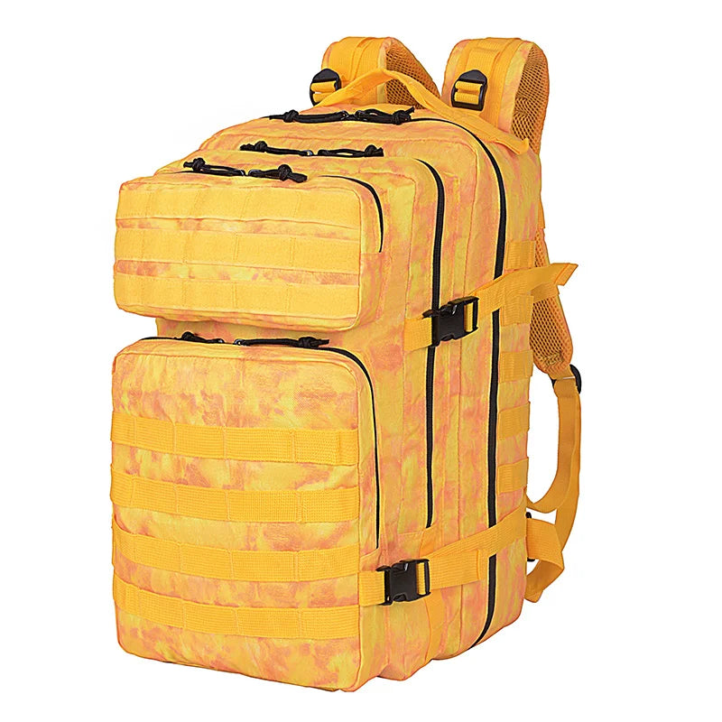 45L 900D Oxford Yellow Large Capacity Factory Custom Tactical Fashion Outdoor Bag Assault Hiking Camping Bags