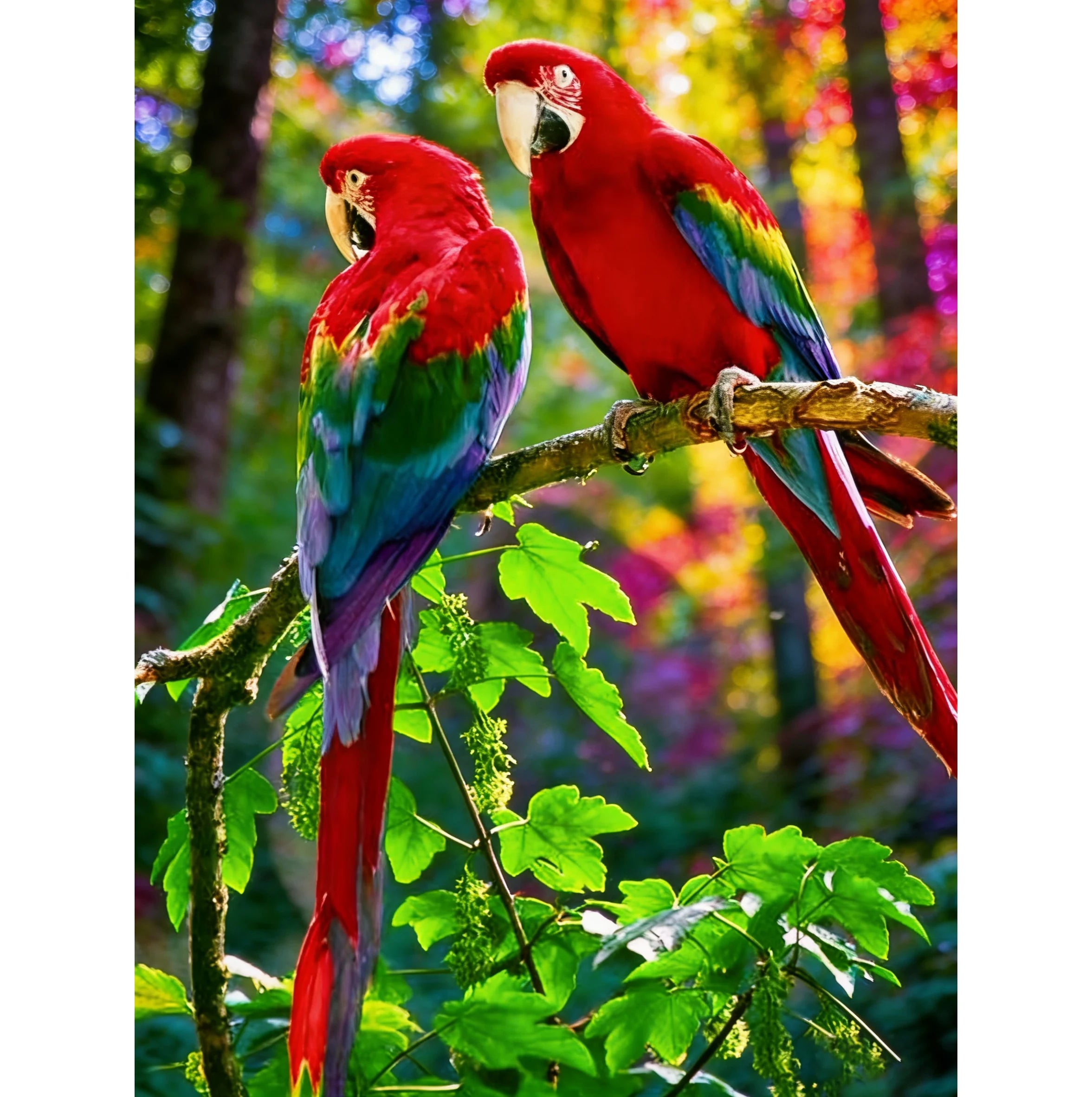 50x60cm DIY 5D Diamond Embroidery Printed Square 5D Home Decor Full Diamond Painting Animals Bird Rhinestones Mosaic Parrot