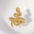 BM Women's Jewelry Wholesale Eco-friendly Snake Shape Gold Silver Stainless Steel Rings