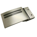 Luxury Men's Business Belt 35mm Zinc Alloy Twistable Plate Buckle with Custom Logo Print Nickel Finish Neutral Style