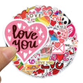 Custom 50Pcs Kawaii Cute Love Girl Waterproof Vinyl Decorative Sticker for Laptop Luggage Skateboard Bottle