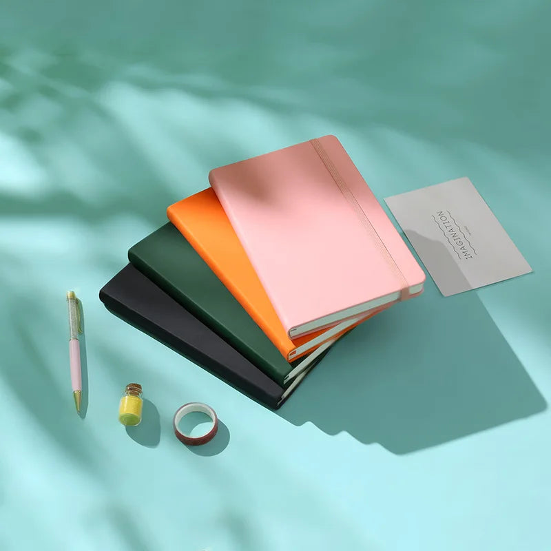2022 Youjin Novelty Popular Design Manufacturer Customized Logo Diary Moleskin PU Leather Journal Student Notebook MegaBDM