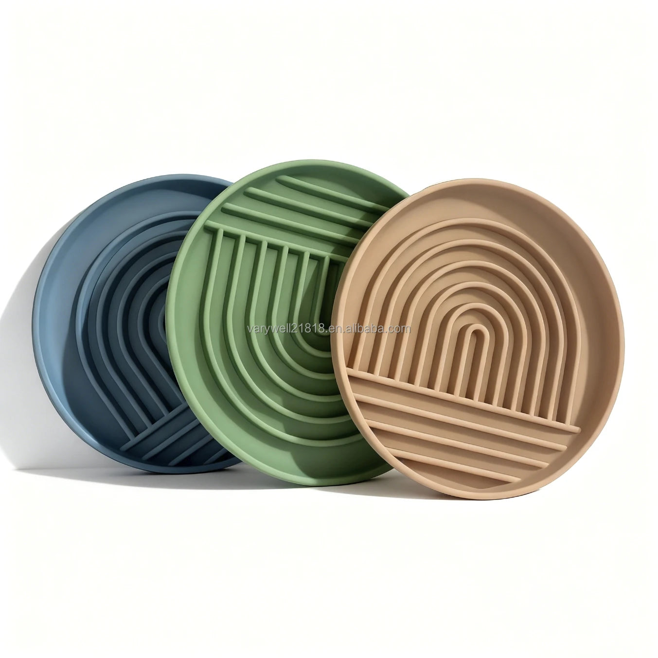 BPA FREE Silicone Custom logo Color Round rainbow Pet Enrichment Hot Selling Dog Slow Feeder