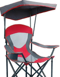 Woqi Heavy Duty Canopy Lounge Chair Sunshade Hiking Travel Chair with Cup Holder With Red