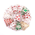 Personalized Christmas Santa Sack Cotton Bag for Packing Printed Custom Double Drawstring Bag With Ribbon Cotton Pouch