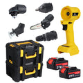 APTS 5-in-1 Wood Cutter Kit Chainsaw Impact Wrench Power Drilling Machine Cordless Tools Brushless Motor Technology Hard Case